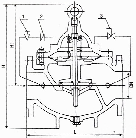 緩閉止回閥(fa)結構示意圖