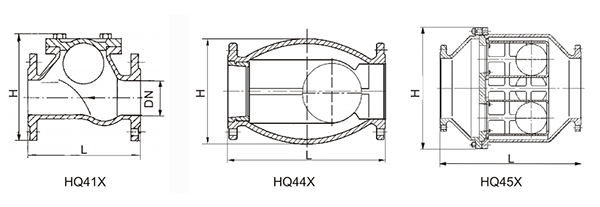 無磨(mo)損球形止回閥結(jie)構示意圖